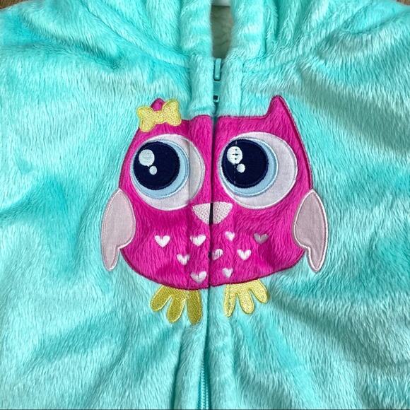Healthtex Owl Fleece Jacket Mint Green 18 Mos - Picture 6 of 6